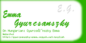 emma gyurcsanszky business card